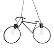 GloboStar® BIKE 01213 Vintage Κρεμαστό Φωτιστικό Φιγούρα Δίφωτο 2 x E27 IP20 Μαύρο Μέταλλο - Μ67 x Π3.5 x Υ41cm