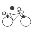 GloboStar® BIKE 01213 Vintage Κρεμαστό Φωτιστικό Φιγούρα Δίφωτο 2 x E27 IP20 Μαύρο Μέταλλο - Μ67 x Π3.5 x Υ41cm