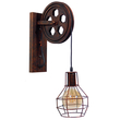 GloboStar® RYDON 01216 Vintage Επιτοίχιο Φωτιστικό Απλίκα Μονόφωτο 1 x E27 IP20 Χάλκινο Μέταλλο - Μ15 x Π24 x Υ70cm