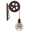 GloboStar® RYDON 01216 Vintage Επιτοίχιο Φωτιστικό Απλίκα Μονόφωτο 1 x E27 IP20 Χάλκινο Μέταλλο - Μ15 x Π24 x Υ70cm
