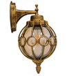 GloboStar® ETOILE 01227 Vintage Επιτοίχιο Φωτιστικό Απλίκα Μονόφωτο 1 x E27 IP20 Καφέ & Χρυσό Μέταλλο με Μελί Γυαλί - Φ18 x Υ27cm