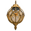 GloboStar® ETOILE 01227 Vintage Επιτοίχιο Φωτιστικό Απλίκα Μονόφωτο 1 x E27 IP20 Καφέ & Χρυσό Μέταλλο με Μελί Γυαλί - Φ18 x Υ27cm