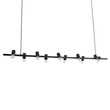 GloboStar® ALFREDA 01242 Μοντέρνο Κρεμαστό Φωτιστικό Ράγα Πολύφωτο 10 x E27 IP20 Μαύρο Μέταλλο - Μ140 x Π18 x Υ7cm