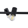 GloboStar® ALFREDA 01242 Μοντέρνο Κρεμαστό Φωτιστικό Ράγα Πολύφωτο 10 x E27 IP20 Μαύρο Μέταλλο - Μ140 x Π18 x Υ7cm