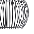 GloboStar® SCANDI 01266 Μοντέρνο Κρεμαστό Φωτιστικό Πλέγμα Μονόφωτο 1 x E27 IP20 Μαύρο Μέταλλο - Μ38 x Π38 x Υ50cm
