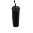 GloboStar® CANNON 01275 Μοντέρνο Κρεμαστό Φωτιστικό Κύλινδρος Μονόφωτο 1 x GU10 Μαύρο Μέταλλο - Μ6 x Π6 x Y20cm