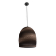 GloboStar® SANTORINI 01296 Boho Κρεμαστό Φωτιστικό Καμπάνα Μονόφωτο 1 x E27 IP20 3D Καφέ Χαρτί - Μ35 x Π35 x Υ40cm