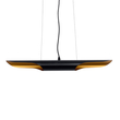 GloboStar® ESTERINA 01304 Μοντέρνο Κρεμαστό Φωτιστικό Ανάρτηση Δίφωτο 2 x E27 IP20 Μαύρο & Χρυσό Μέταλλο - Μ60 x Π6 x Υ6cm
