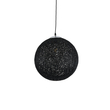 GloboStar® OCEANA 01360 Boho Κρεμαστό Φωτιστικό Μπάλα Μονόφωτο 1 x E27 IP20 Μαύρο Σχοινί - Μ40 x Π40 x Υ40cm