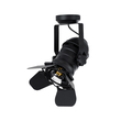 GloboStar® DETROIT 01372 Vintage Φωτιστικό Οροφής Πλέγμα Μονόφωτο 1 x E27 IP20 Μαύρο Μέταλλο - Μ26 x Π26 x Υ37cm