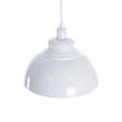 GloboStar® ANDY 00999 Μοντέρνο Κρεμαστό Φωτιστικό Καμπάνα Μονόφωτο 1 x E27 IP20 Λευκό & Χρυσό Μέταλλο - Μ35 x Π35 x Υ28cm