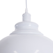 GloboStar® ANDY 00999 Μοντέρνο Κρεμαστό Φωτιστικό Καμπάνα Μονόφωτο 1 x E27 IP20 Λευκό & Χρυσό Μέταλλο - Μ35 x Π35 x Υ28cm