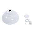GloboStar® ANDY 00999 Μοντέρνο Κρεμαστό Φωτιστικό Καμπάνα Μονόφωτο 1 x E27 IP20 Λευκό & Χρυσό Μέταλλο - Μ35 x Π35 x Υ28cm