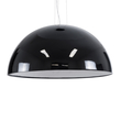 GloboStar® SERENIA 01272 Μοντέρνο Κρεμαστό Φωτιστικό Καμπάνα Μονόφωτο 1 x E27 IP20 Μαύρο Μέταλλο με Λευκό Γύψο - Μ90 x Π90 x Y40cm