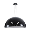 GloboStar® SERENIA 01272 Μοντέρνο Κρεμαστό Φωτιστικό Καμπάνα Μονόφωτο 1 x E27 IP20 Μαύρο Μέταλλο με Λευκό Γύψο - Μ90 x Π90 x Y40cm