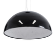 GloboStar® SERENIA 01272 Μοντέρνο Κρεμαστό Φωτιστικό Καμπάνα Μονόφωτο 1 x E27 IP20 Μαύρο Μέταλλο με Λευκό Γύψο - Μ90 x Π90 x Y40cm