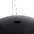 GloboStar® SERENIA 01272 Μοντέρνο Κρεμαστό Φωτιστικό Καμπάνα Μονόφωτο 1 x E27 IP20 Μαύρο Μέταλλο με Λευκό Γύψο - Μ90 x Π90 x Y40cm