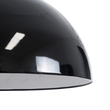 GloboStar® SERENIA 01272 Μοντέρνο Κρεμαστό Φωτιστικό Καμπάνα Μονόφωτο 1 x E27 IP20 Μαύρο Μέταλλο με Λευκό Γύψο - Μ90 x Π90 x Y40cm
