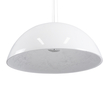 GloboStar® SERENIA 01273 Μοντέρνο Κρεμαστό Φωτιστικό Καμπάνα Μονόφωτο 1 x E27 IP20 Λευκό Μέταλλο με Λευκό Γύψο - Μ90 x Π90 x Y40cm
