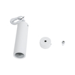 GloboStar® CANNON 01274 Μοντέρνο Κρεμαστό Φωτιστικό Κύλινδρος Μονόφωτο 1 x GU10 IP20 Λευκό Μέταλλο - Μ6 x Π6 x Y20cm