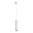 GloboStar® CANNON 01274 Μοντέρνο Κρεμαστό Φωτιστικό Κύλινδρος Μονόφωτο 1 x GU10 IP20 Λευκό Μέταλλο - Μ6 x Π6 x Y20cm