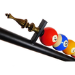 GloboStar® BILLIARD SERIES 01280 Vintage Κρεμαστό Φωτιστικό Φιγούρα Τρίφωτο 3 x E27 IP20 Mαύρο Μέταλλο με Μελί Γυαλί - Μ96 x Π25 x Υ30cm