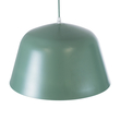 GloboStar® UPVALE 01285 Μοντέρνο Κρεμαστό Φωτιστικό Καμπάνα Μονόφωτο 1 x E27 IP20 Πράσινο & Λευκό Μέταλλο - Μ40 x Π40 x Υ24cm