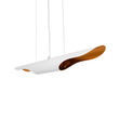 GloboStar® ESTERINA 01305 Μοντέρνο Κρεμαστό Φωτιστικό Ανάρτηση Δίφωτο 2 x E27 IP20 Λευκό & Χρυσό Μέταλλο - Μ60 x Π6 x Υ6cm