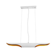 GloboStar® ESTERINA 01305 Μοντέρνο Κρεμαστό Φωτιστικό Ανάρτηση Δίφωτο 2 x E27 IP20 Λευκό & Χρυσό Μέταλλο - Μ60 x Π6 x Υ6cm
