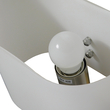 GloboStar® SUTTON 01316 Μοντέρνο Επιτοίχιο Φωτιστικό Απλίκα με LED Βραχίονα Δίφωτο 1 x E27 IP20 Μπεζ Ξύλο, Λευκό Γυαλί με Ασημί Μέταλλο - Μ15 x Π20 x Υ22.5cm