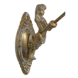 GloboStar® MERMAID 01317 Vintage Επιτοίχιο Φωτιστικό Απλίκα Μονόφωτο 1 x E27 IP20 Λευκό Γυαλί με Λευκό & Χρυσό Μέταλλο - Μ12.5 x Π28 x Υ27cm