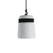 GloboStar® TRIBECA 01320 Μοντέρνο Κρεμαστό Φωτιστικό Καμπάνα Μονόφωτο 1 x E27 IP20 Γκρι Τσιμέντο - Μ20 x Π20 x Υ26cm