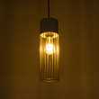 GloboStar® DURANT 01322 Μοντέρνο Κρεμαστό Φωτιστικό Πλέγμα Μονόφωτο 1 x E27 IP20 Γκρι Τσιμέντο με Μπεζ Μέταλλο - Μ12 x Π12 x Υ40cm