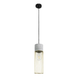 GloboStar® DURANT 01322 Μοντέρνο Κρεμαστό Φωτιστικό Πλέγμα Μονόφωτο 1 x E27 IP20 Γκρι Τσιμέντο με Μπεζ Μέταλλο - Μ12 x Π12 x Υ40cm