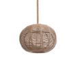 GloboStar® MANDALA 01331 Vintage Κρεμαστό Φωτιστικό Πλέγμα Μονόφωτο 1 x E27 IP20 Μπεζ Σχοινί - Μ40 x Π40 x Υ33cm