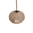GloboStar® MANDALA 01331 Vintage Κρεμαστό Φωτιστικό Πλέγμα Μονόφωτο 1 x E27 IP20 Μπεζ Σχοινί - Μ40 x Π40 x Υ33cm