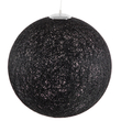 GloboStar® OCEANA 01364 Boho Κρεμαστό Φωτιστικό Μπάλα Μονόφωτο 1 x E27 IP20 Μαύρο Σχοινί - Μ60 x Π60 x Υ60cm