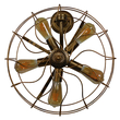 GloboStar® FAN 01381 Vintage Επιτοίχιο Φωτιστικό Απλίκα Πολύφωτο 5 x E27 IP20 Χάλκινο Μέταλλο - Μ46 x Π22 x Υ46cm