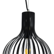 GloboStar® SCANDI 01386 Vintage Κρεμαστό Φωτιστικό Πλέγμα Μονόφωτο 1 x E27 IP20 Μαύρο Μέταλλο - Μ23 x Π23 x Υ30cm