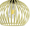GloboStar® SCANDI 01387 Vintage Κρεμαστό Φωτιστικό Πλέγμα Μονόφωτο 1 x E27 IP20 Μπεζ Μέταλλο - Μ23 x Π23 x Υ30cm