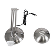 GloboStar® OFFICE CHROME 01393 Μοντέρνο Επιτραπέζιο Φωτιστικό Πορτατίφ Μονόφωτο 1 x E27 Χρώμιο Νίκελ Μεταλλικό Φ14 x Υ80cm