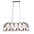 GloboStar® NEST 01402 Vintage Κρεμαστό Φωτιστικό Φιγούρα Πολύφωτο 4 x E27 IP20 Χάλκινο Μέταλλο με Πράσινο Πλαστικό - Μ103 x Π34 x Υ36.5cm