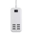 Φορτιστής USB 6 Θέσεων με ON / OFF Διακόπτη 4A 20 Watt 5V DC Λευκός GloboStar 69998