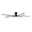 GloboStar® OLINDA 01244 Μοντέρνο Φωτιστικό Οροφής Πλέγμα Πολύφωτο 10 x E27 IP20 Μαύρο Μέταλλο - Μ102 x Π102 x Υ17cm