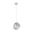 GloboStar® RINA 01307 Μοντέρνο Κρεμαστό Φωτιστικό Μπάλα Μονόφωτο 1 x G9 IP20 Γκρι Γυαλί - Μ16 x Π16 x Υ17cm