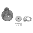 GloboStar® BOSSANOVA 01313 Μοντέρνο Κρεμαστό Φωτιστικό Ανάρτηση Μονόφωτο 1 x E27 IP20 Γκρι Γυαλί - Μ18 x Π18 x Υ23cm