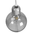 GloboStar® BOSSANOVA 01313 Μοντέρνο Κρεμαστό Φωτιστικό Ανάρτηση Μονόφωτο 1 x E27 IP20 Γκρι Γυαλί - Μ18 x Π18 x Υ23cm