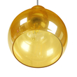 GloboStar® LUCREZIA 01315 Μοντέρνο Κρεμαστό Φωτιστικό Ανάρτηση Μονόφωτο 1 x E27 IP20 Μελί Γυαλί - Μ18 x Π18 x Υ23cm