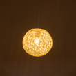 GloboStar® OCEANA 01355 Boho Κρεμαστό Φωτιστικό Μπάλα Μονόφωτο 1 x E27 IP20 Λευκό Σχοινί - Μ20 x Π20 x Υ20cm