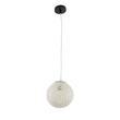 GloboStar® OCEANA 01355 Boho Κρεμαστό Φωτιστικό Μπάλα Μονόφωτο 1 x E27 IP20 Λευκό Σχοινί - Μ20 x Π20 x Υ20cm